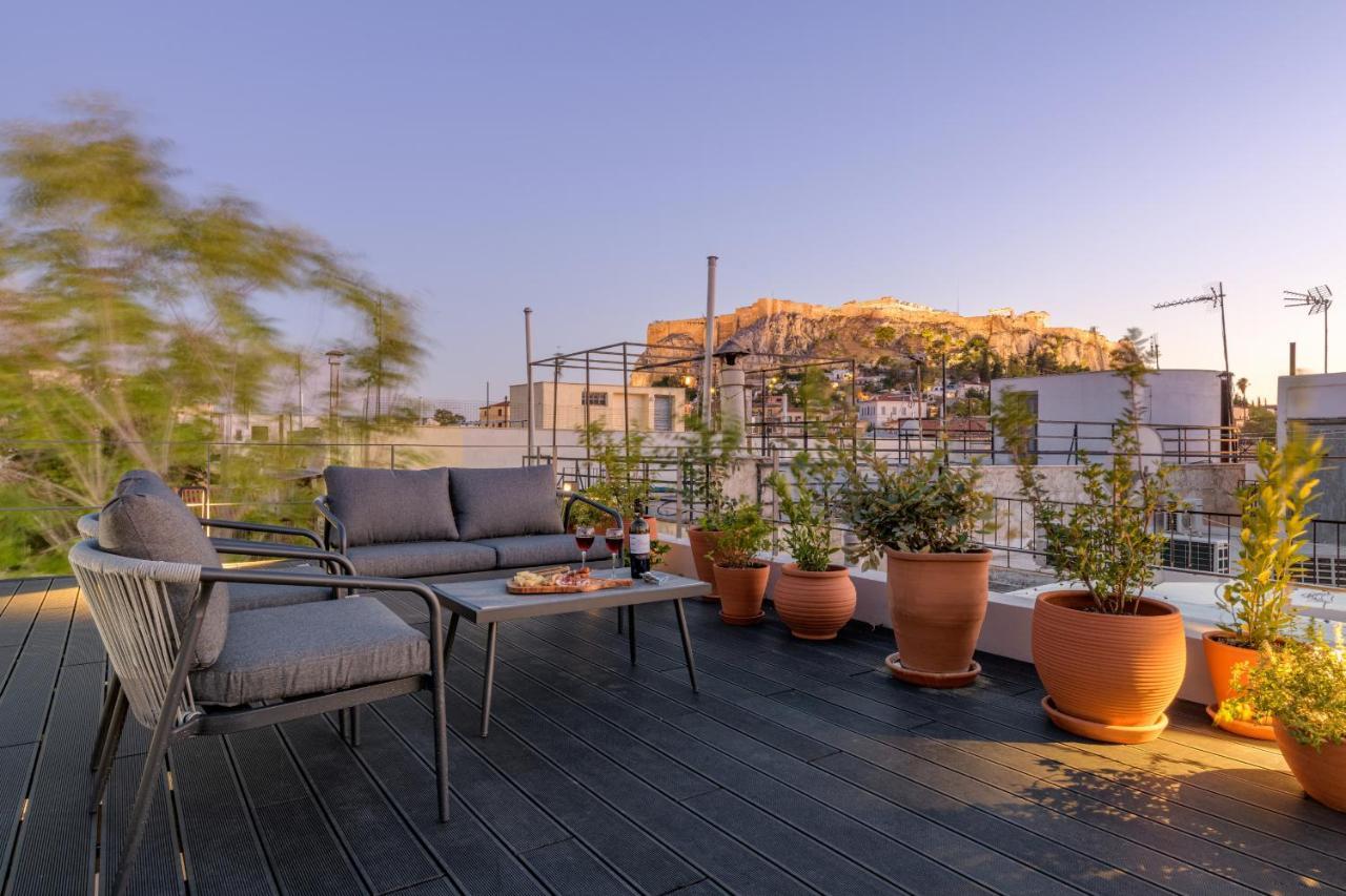 Meno Suite With Private Terrace - Jaccuzzi, Acropolis View Atena Exterior foto