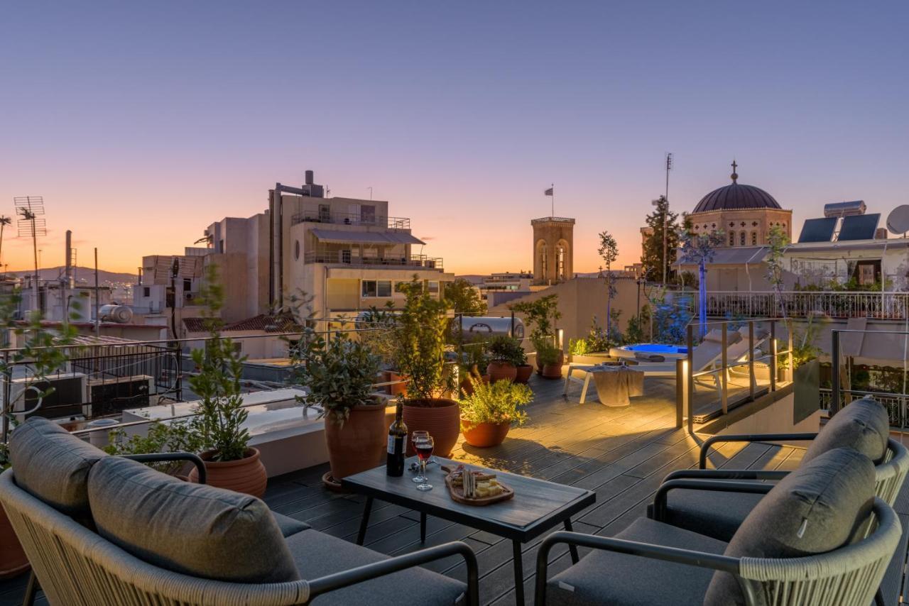 Meno Suite With Private Terrace - Jaccuzzi, Acropolis View Atena Exterior foto