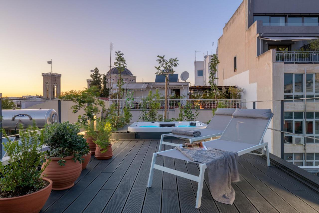 Meno Suite With Private Terrace - Jaccuzzi, Acropolis View Atena Exterior foto